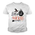 Halloween Let_S Get Wicked Black And Orange Youth T-shirt