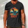3Rd Birthday Funny Dinosaur 3 Year Old Men V-Neck Tshirt