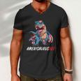 4Th July Tfunny Giftrex America Dinosaur Independence Day Patriot Usa Gift Men V-Neck Tshirt