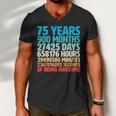 75 Years Of Being Awesome Birthday Time Breakdown Tshirt Men V-Neck Tshirt