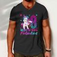 8Th Birthday 8 Year Old Girl Flossing Funny Unicorn Party Men V-Neck Tshirt