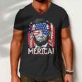 Abraham Lincoln 4Th Of July Merica Men Women American Flag Men V-Neck Tshirt