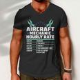 Aircraft Technician Hourly Rate Airplane Plane Mechanic Men V-Neck Tshirt