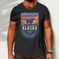 Alaska State Emblem Men V-Neck Tshirt