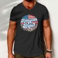 American Baby Leopard Funny 4Th Of July Men V-Neck Tshirt