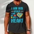 Autism I Am His Voice He Is My Heart Tshirt Men V-Neck Tshirt