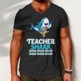 Autism Teacher Shark Men V-Neck Tshirt