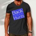 Back And Body Hurts Blue Logo Men V-Neck Tshirt