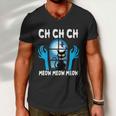 Ch Ch Ch Meow Moew Moew Cat Halloween Quote Men V-Neck Tshirt