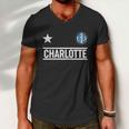 Charlotte North Carolina Soccer Jersey Men V-Neck Tshirt