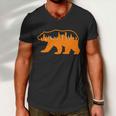 Chicago Skyline City Bear Men V-Neck Tshirt