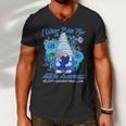 Cool I Wear Blue For Autism Awareness Accept Understand Love Flower Gnome Tshirt Men V-Neck Tshirt
