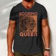 Cool Retro Scorpio Queen Afro Woman Men V-Neck Tshirt