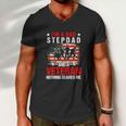 Dad Stepdad And A Veteran Fathers Day Funny 4Th Of July Men V-Neck Tshirt