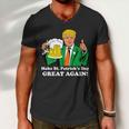 Donald Trump Make St Patricks Day Great Again Beer Drinking Men V-Neck Tshirt
