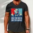 Donald Trump Middle Finger Biden Harris America Republican Men V-Neck Tshirt