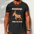 Donkeys Smile Cute Mule Cute Gift Men V-Neck Tshirt