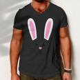 Easter Bunny Big Face Rabbit Tshirt Men V-Neck Tshirt