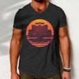 F1 Formula 1 Racing Car Retro Sunset Emblem Men V-Neck Tshirt