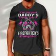 Firefighter Proud Daughter Of Firefighter Dad Funny Firemans Girl Men V-Neck Tshirt