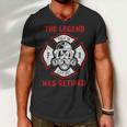 Firefighter Retired Fireman Retirement Proud Firefighter Men V-Neck Tshirt