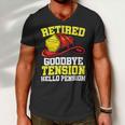 Firefighter Retired Goodbye Tension Hello Pension Firefighter Men V-Neck Tshirt