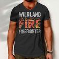 Firefighter Wildland Fire Rescue Department Firefighters Firemen Men V-Neck Tshirt