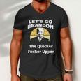 Fjb Lets Go Brandon Let Go Brandon Fjb Funny American Flag Brandon Flag Anti Biden Men V-Neck Tshirt