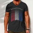 Fourth Of July Fighter Jets Red White Blue 4Th American Flag Men V-Neck Tshirt