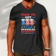 Funny 4Th Of July Time To Get Star Spangled Hammered Men V-Neck Tshirt