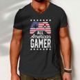 Funny American Gamer 4Th Of July Men V-Neck Tshirt