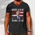 Funny Biden Confused Merry Happy 4Th Of You KnowThe Thing Flag Design Men V-Neck Tshirt