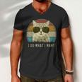 Funny Cat Retro Cats Lover I Do What I Want Men V-Neck Tshirt