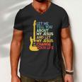 Funny Christian Bible Guitar Player Men V-Neck Tshirt