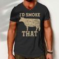 Funny Id Smoke That Cattle Meat Cuts Tshirt Men V-Neck Tshirt