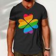 Gay Pride Flag Shamrock Lgbt St Patricks Day Parade Graphic Design Printed Casual Daily Basic Men V-Neck Tshirt
