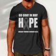 Go Gray In May Hope Brain Tumor Awareness Cute Gift Graphic Design Printed Casual Daily Basic Men V-Neck Tshirt