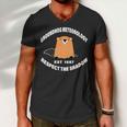 Groundhog Meteorology Respect The Shadow Tshirt Men V-Neck Tshirt