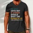 He Who Hath Not A Uterus Should Shut The Fucketh Up Fallopians Men V-Neck Tshirt