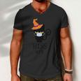 Hiss Off Cat Witch Hat Halloween Quote Men V-Neck Tshirt