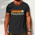 Houston Texas Vintage Star Logo Men V-Neck Tshirt