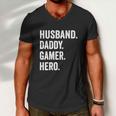 Husband Dad Father Gamer Funny Gaming Men V-Neck Tshirt