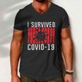 I Survived Covid19 Distressed Men V-Neck Tshirt