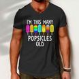 Im This Many Popsicles Old Funny 7Th Birthday Popsicle Cute Gift Men V-Neck Tshirt