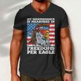 Independence Measured In Freedoms Per Eagle Usa 4Th Of July Cute Gift Men V-Neck Tshirt