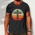 Jesus Retro Cross Christ God Faith Religious Funny Christian Men V-Neck Tshirt