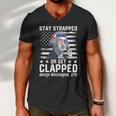 July George Washington 1776 Tee Stay Strapped Or Get Clapped Men V-Neck Tshirt