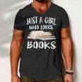 Just A Girl Who Loves Books Readers Men V-Neck Tshirt