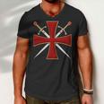 Knight TemplarShirt-Cross And Sword Templar-Knight Templar Store Men V-Neck Tshirt