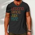 Legend Since July 1972 50Th Birthday 50 Years Old Vintage Men V-Neck Tshirt